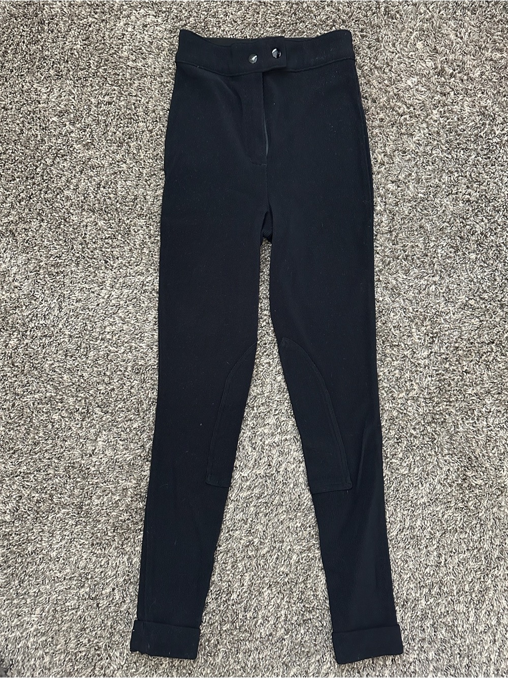 American Apparel Black Ribbed Riding Pants
